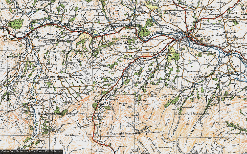 Old Map of Tai'r Bull, 1923 in 1923