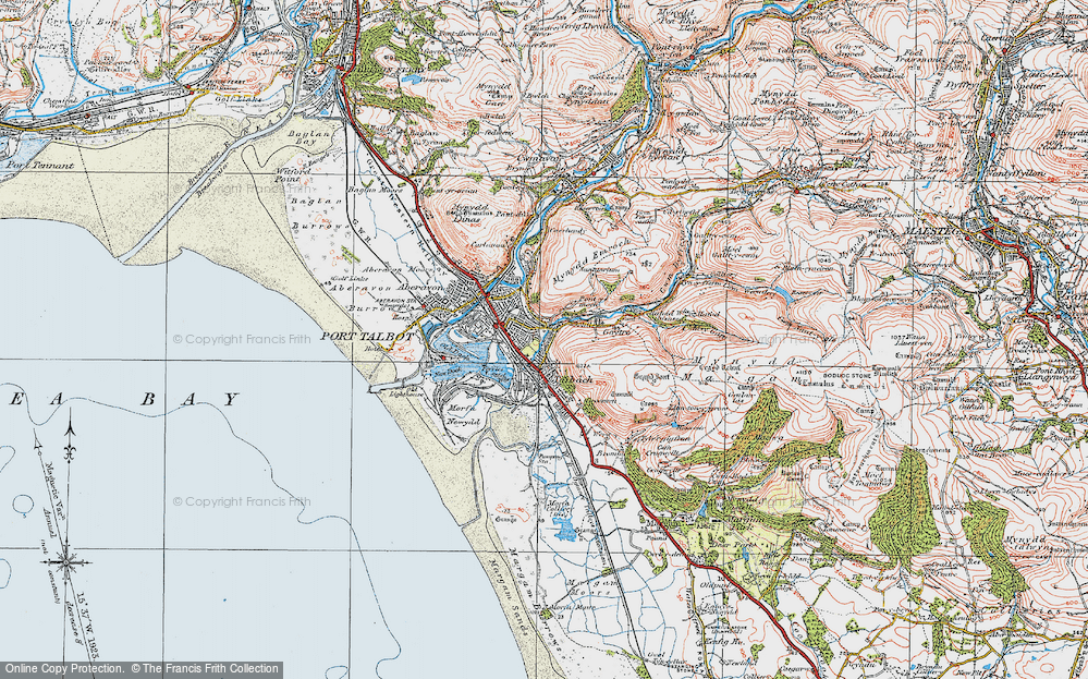 Old Map of Taibach, 1922 in 1922