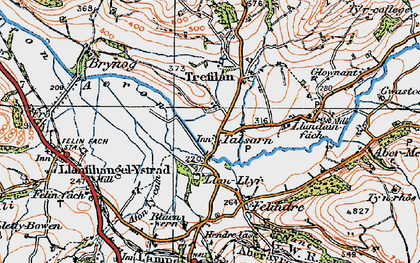 Old map of Tal-sarn in 1923
