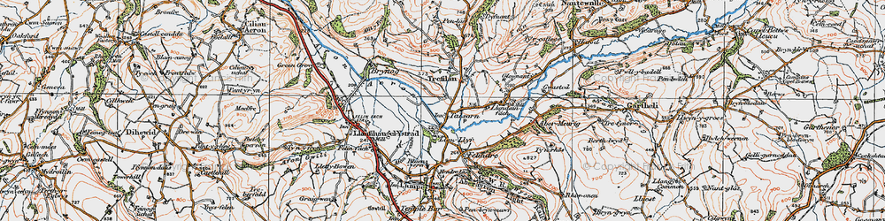 Old map of Tal-sarn in 1923