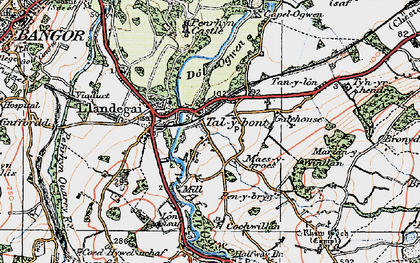 Old map of Bronydd Isaf in 1922