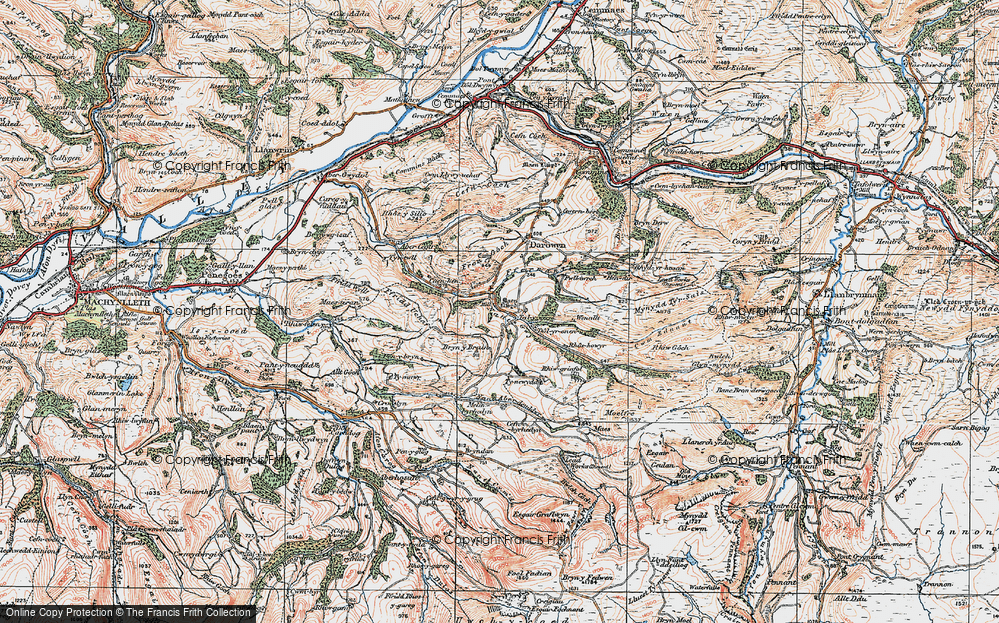 Old Map of Tal-y-Wern, 1921 in 1921