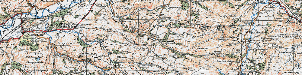 Old map of Tal-y-Wern in 1921