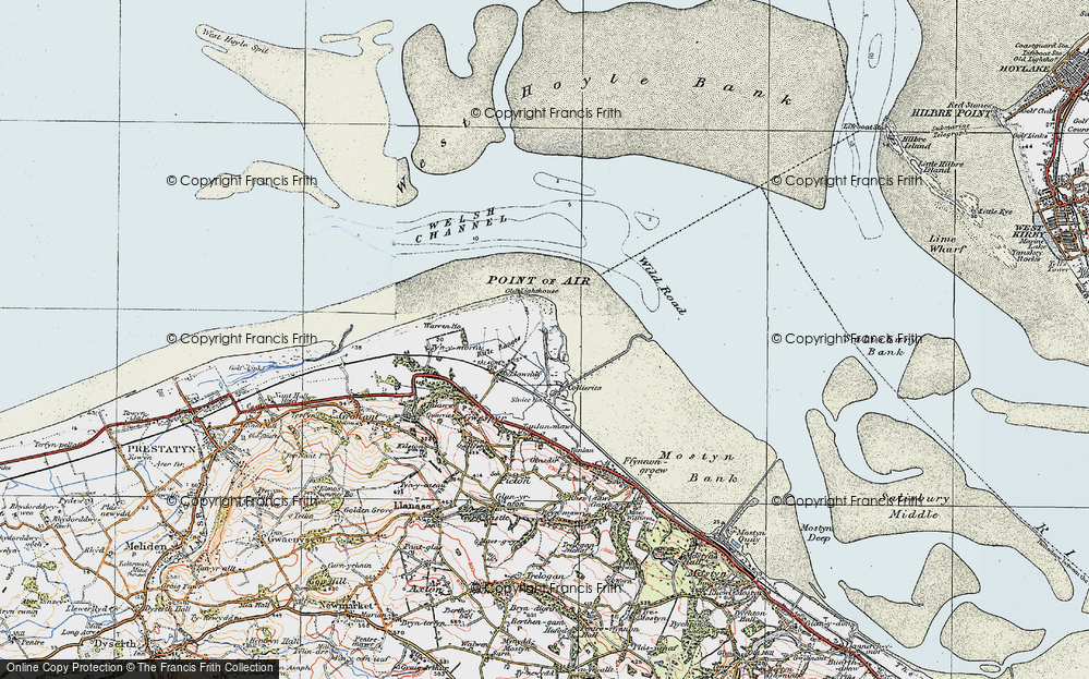 Old Map of Historic Map covering Wild Road in 1924