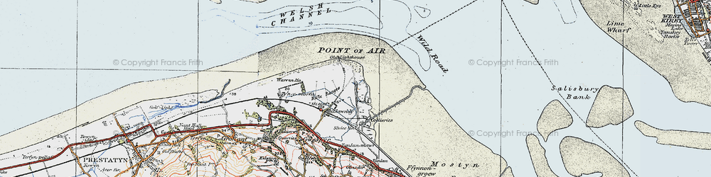 Old map of Talacre in 1924