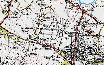 Old map of Talbot Village in 1919