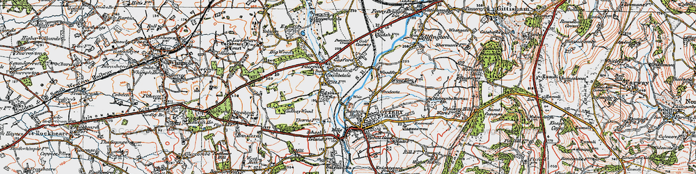 Old map of Taleford in 1919