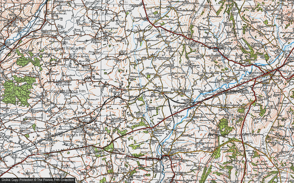 Old Map of Talewater, 1919 in 1919