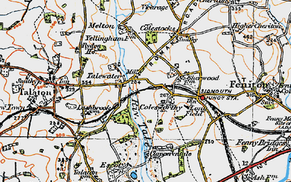 Old map of Talewater in 1919