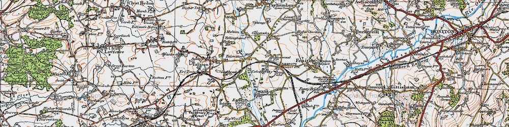 Old map of Talewater in 1919