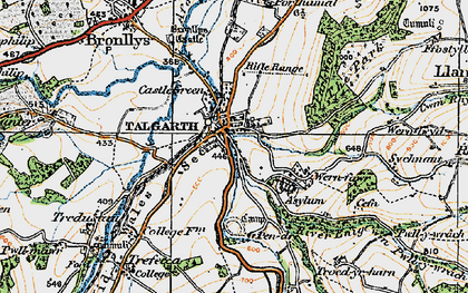 Old map of Troed-yr-harn in 1919