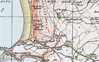 Old map of Talgarth's Well in 1923