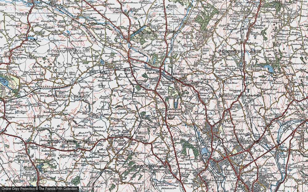 Old Map of Talke, 1921 in 1921