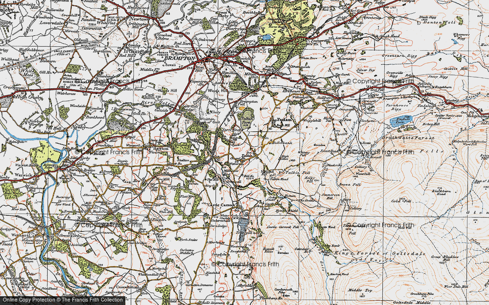 Old Map of Talkin, 1925 in 1925