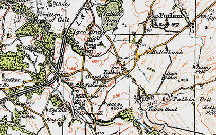 Old map of Talkin in 1925