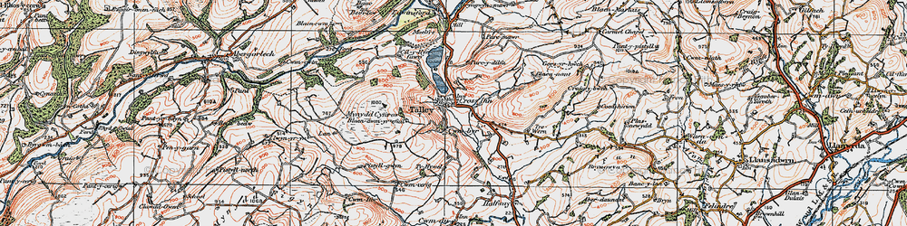 Old map of Talley in 1923