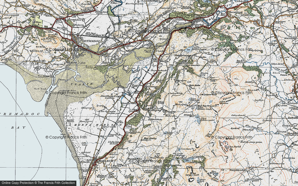 Old Map of Talsarnau, 1922 in 1922