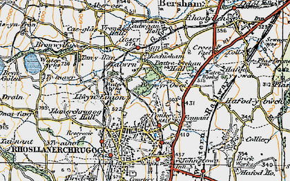 Old map of Talwrn in 1921