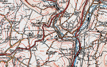 Old map of Saddleworth in 1924