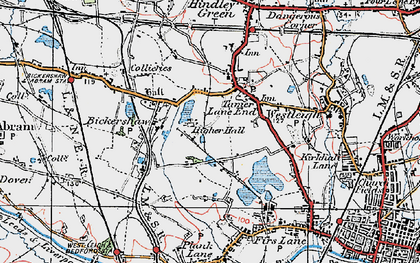 Old map of Tamer Lane End in 1924