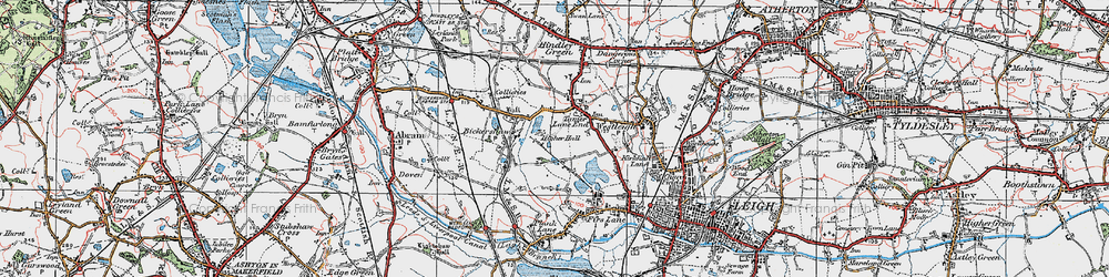 Old map of Tamer Lane End in 1924