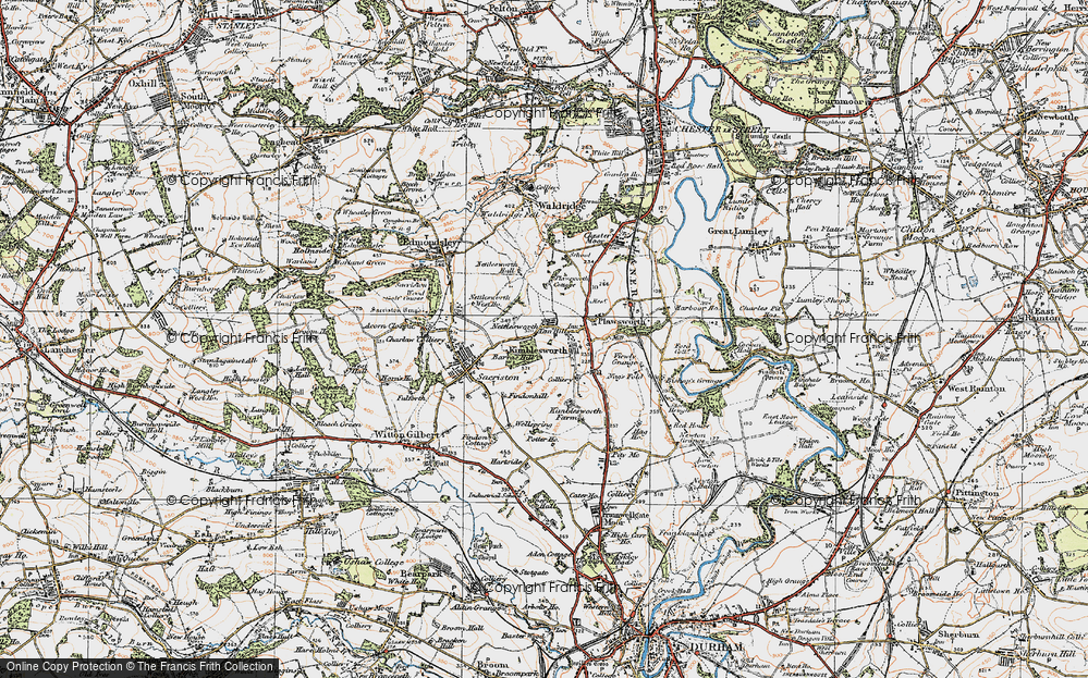 Old Map of Tan Hills, 1925 in 1925