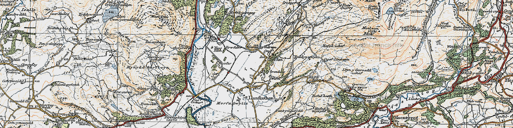 Old map of Ynys Fer-lâs in 1922
