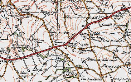 Old map of Tan-y-groes in 1923