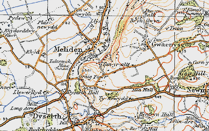 Old map of Tan-yr-allt in 1922