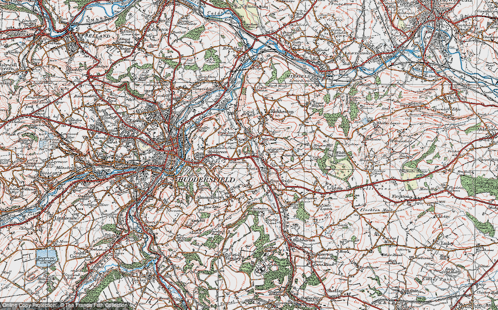 Old Map of Tandem, 1925 in 1925