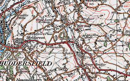 Old map of Tandem in 1925