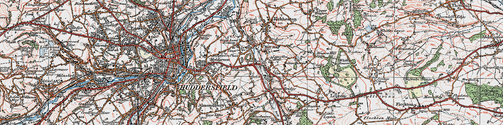 Old map of Tandem in 1925