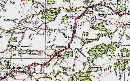 Old map of Buckhall in 1921