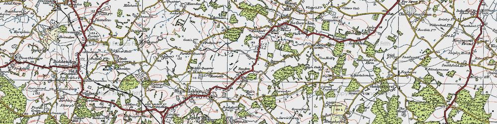 Old map of Tanden in 1921