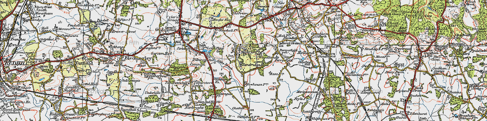 Old map of Tandridge in 1920