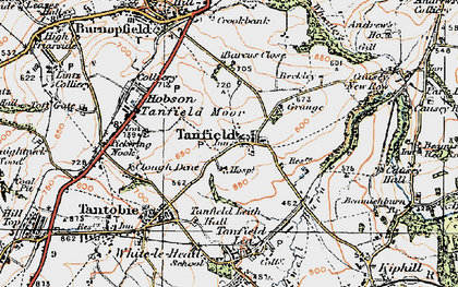 Old map of Tanfield in 1925