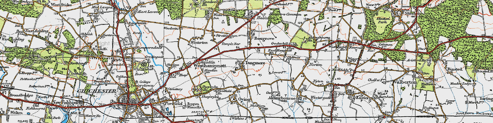 Old map of Tangmere in 1919