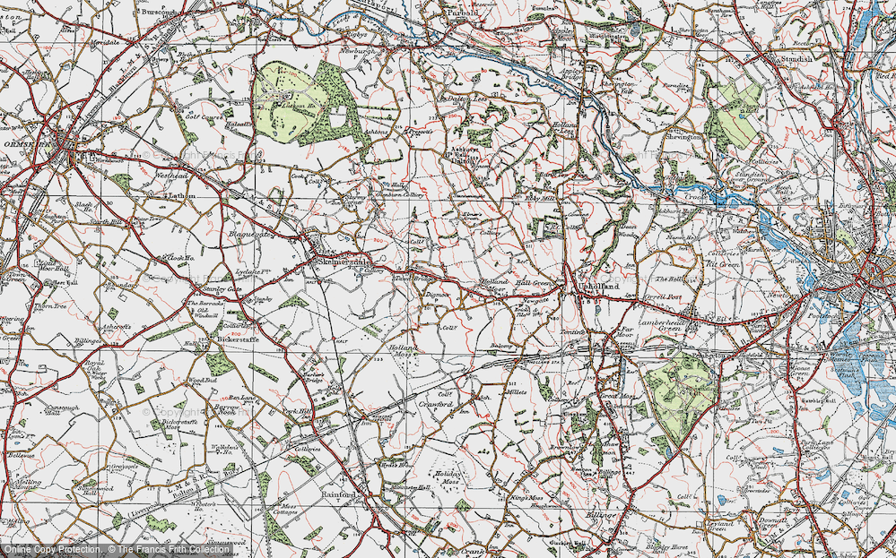 Old Map of Tanhouse, 1923 in 1923