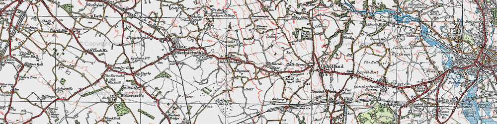 Old map of Tanhouse in 1923