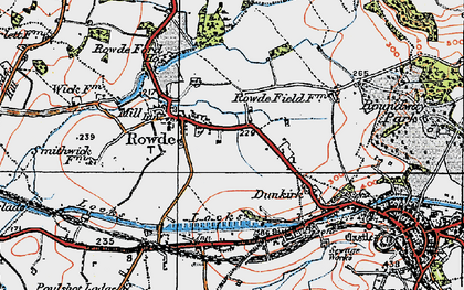 Old map of Tanis in 1919
