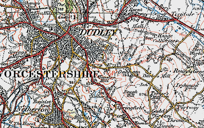 Old map of Tansley Hill in 1921