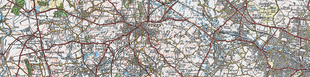 Old map of Tansley Hill in 1921