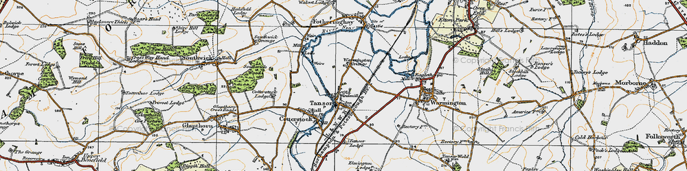 Old map of Tansor in 1920