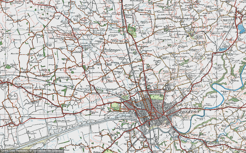 Old Map of Tanterton, 1924 in 1924