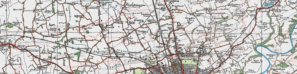 Old map of Tanterton in 1924