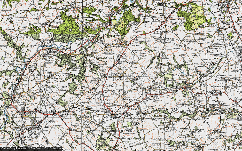 Old Map of Tantobie, 1925 in 1925