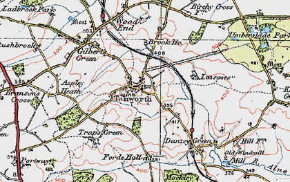 Old map of Tanworth-in-Arden in 1919
