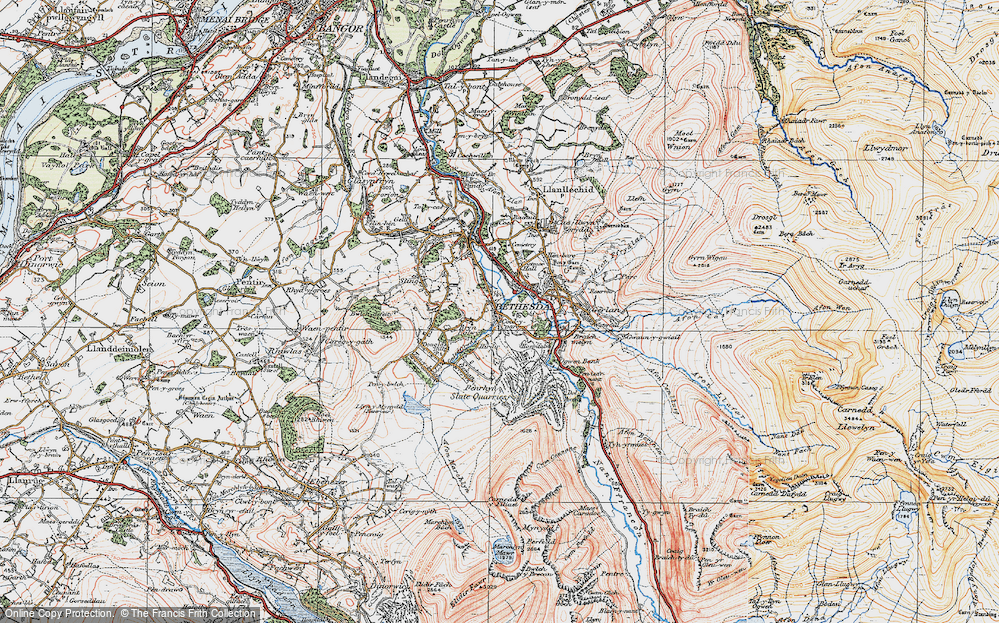 Old Map of Tanysgafell, 1922 in 1922