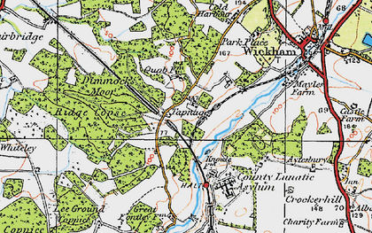 Old map of Botley Wood in 1919