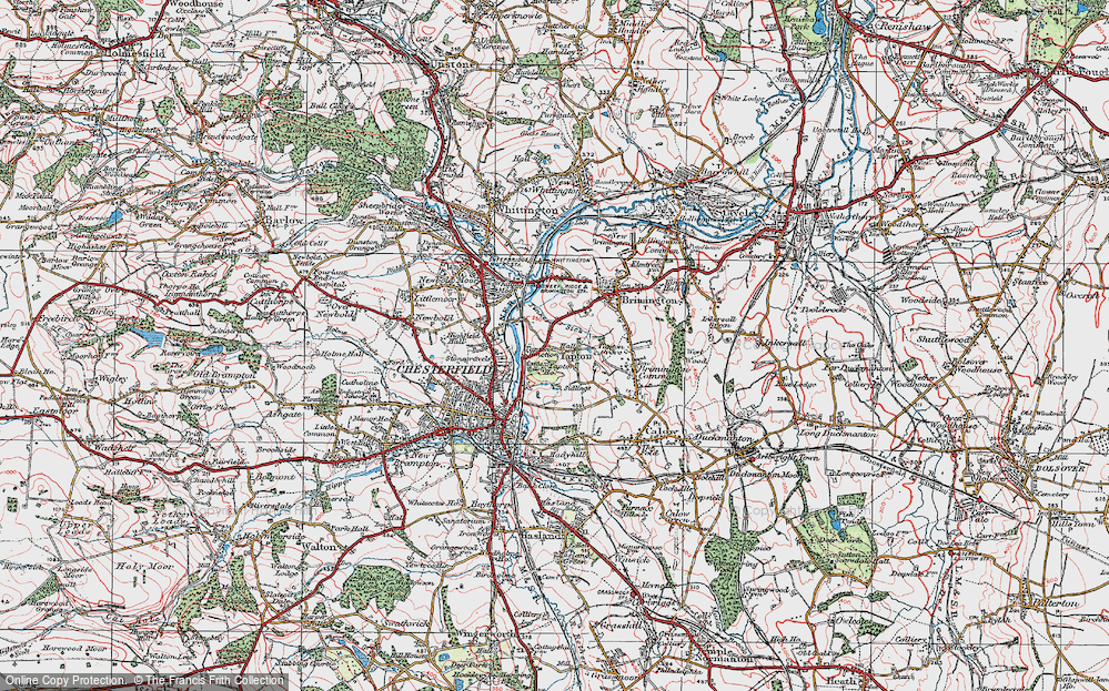 Old Map of Tapton, 1923 in 1923